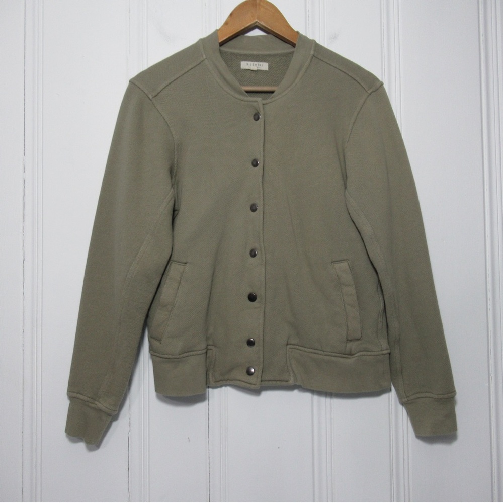 Miles By Madewell Olive Green Bomber Jacket Size Medium